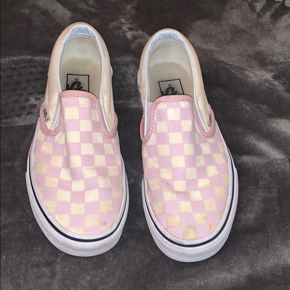 pink checkered vans size 6